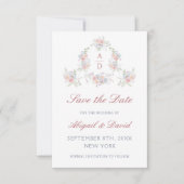 Pastel Pioenrozen Frame Trouw Save The Date (Voorkant)