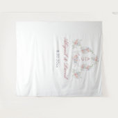 Pastel Pioenschappen Lijst Huwelijk Monogrammen Ac Wandkleed (Voorkant (horizontaal))