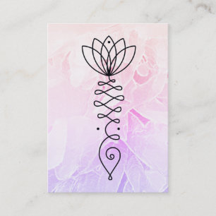 *~* Pastel Pioeny Yoga Massage Reiki Lotus Healer Visitekaartje