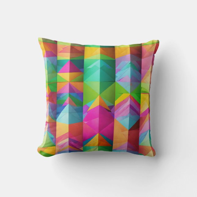 Pastel Piramides Heilige Geometrie Harmonie Kussen (Voorkant)