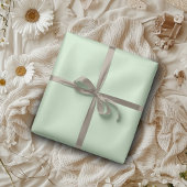Pastel Pistache Solid Color | Klassiek | Elegant Cadeaupapier