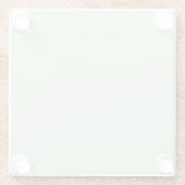 Pastel Pistache Solid Color | Klassiek | Elegant Glazen Onderzetter (Achterkant)