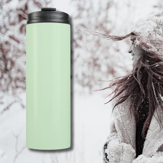 Pastel Pistache Solid Color | Klassiek | Elegant Thermosbeker