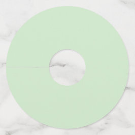 Pastel Pistache Solid Color | Klassiek | Elegant Wijnglaslabel
