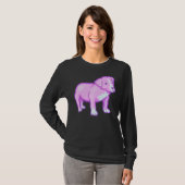 Pastel Pitbull Paarse T-shirt (Voorkant volledig)