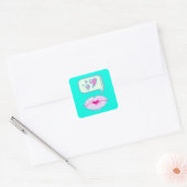 Pastel Pixel Kissy Lips - Voorjaar Sticker (Envelop)