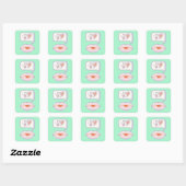 Pastel Pixel Kissy Lips - Winter Sticker (Vel)