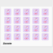 Pastel Pixel Kissy Lips - Zomerse Sticker (Vel)