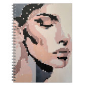 Pastel Pixel Portrait of Serenity Notitieboek (Voorkant)