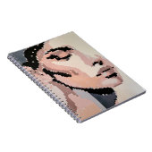 Pastel Pixel Portret van Sereniteit Notitieboek (Rechterzijde)