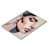 Pastel Pixel Portret van Sereniteit Notitieboek (Linkerzijde)