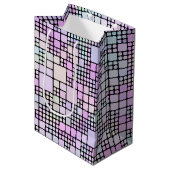 pastel pixel stukjes : medium cadeauzakje (Voorkant Gekanteld)