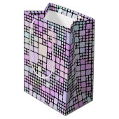 pastel pixel stukjes : medium cadeauzakje (Achterkant Gekanteld)