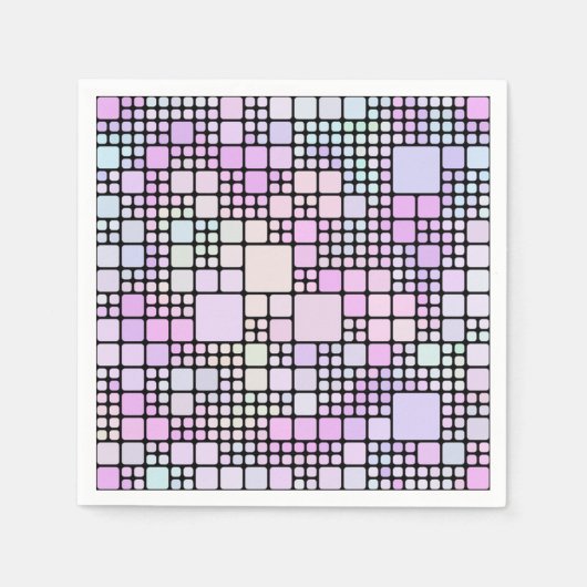 pastel pixel stukjes : servet (Voorkant)
