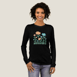Pastel Pixel Wilde Bloemen Tri-Blend Shirt
