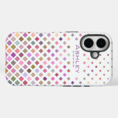 Pastel Pixels Cool Geometric Pattern Gepersonalise Case-Mate iPhone Case (Achterkant (horizontaal))