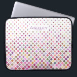 Pastel Pixels Cool Geometric Pattern Gepersonalise Laptop Sleeve<br><div class="desc">Modern geometrisch patroon van vallende pixels.</div>