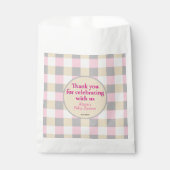 Pastel Plaid Baby shower Bedankzakje (Voorkant)