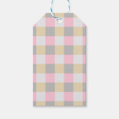 Pastel Plaid Baby shower Cadeaulabel (Voorkant)