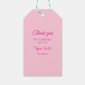 Pastel Plaid Baby shower Cadeaulabel (Achterkant)