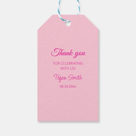 Pastel Plaid Baby shower Cadeaulabel (Achterkant)