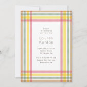 Pastel Plaid Baby shower Kaart (Voorkant)