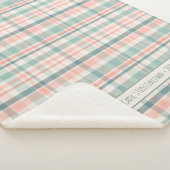 Pastel Plaid Baby's First Christmas Sherpa Deken (3/4)