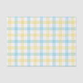 Pastel Plaid Blauw Geel DIY Decoupage Papier (Voorkant)