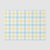 Pastel Plaid Blue Yellow DIY Decoupage Paper Tissuepapier (Voorkant)