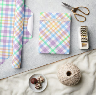 Pastel Plaid Cadeaupapier