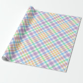 Pastel Plaid Cadeaupapier (Uitgerold)