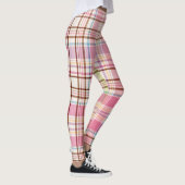Pastel Plaid Classic Springtime Pattern Leggings (Rechts)