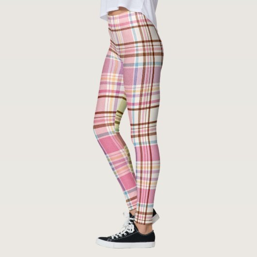 Pastel Plaid Classic Springtime Pattern Leggings (Links)