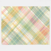 Pastel Plaid Fleece Deken (Voorkant (Horizontaal))