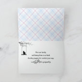 Pastel Plaid Kat Pet Loss Sympathie Kaart (Binnen)