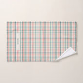 Pastel Plaid met naam Bad Handdoek (Handdoek)