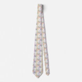Pastel Plaid Paas Konijn Patroon Stropdas (Voorkant)