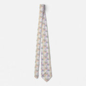 Pastel Plaid Paas Konijn Patroon Stropdas (Achterkant)