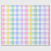 Pastel Plaid Rainbow Retro Gingham Cadeaupapier (Vlak)
