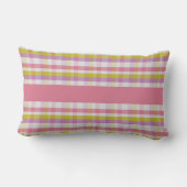 Pastel Plaid Schattige Meisjes Kussen (Achterkant)