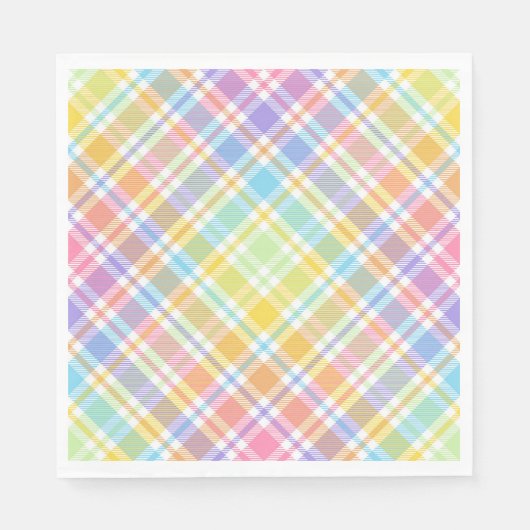 Pastel Plaid Servet (Voorkant)