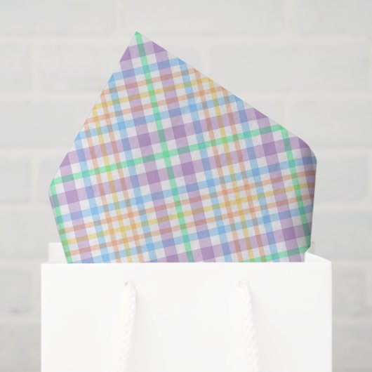 Pastel Plaid  Tissuepapier (Cadeauzakje)