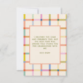 Pastel Plaid "Twee veel plezier" 2e verjaardag dan Bedankkaart (Achterkant)