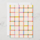 Pastel Plaid "Twee veel plezier" 2e verjaardag Kaart (Achterkant)