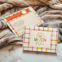 Pastel Plaid "Twee veel plezier" 2e verjaardag
