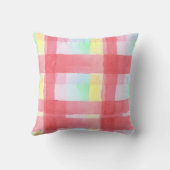 Pastel Plaid Watercolor Worpillow Kussen (Achterkant)