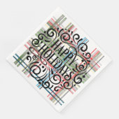 pastel plaid Wit en blauw Kerst Servet (Hoek)