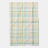 Pastel Plaid - yellow teal cream Theedoek (Verticaal)