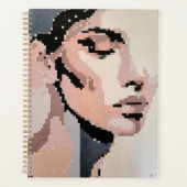 Pastel planner met zachte pixel portret (Voorkant)