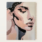 Pastel planner met zachte pixel portret (Achterkant)